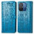 Custodia Portafoglio In Pelle Fantasia Modello Cover con Supporto S03D per Xiaomi Redmi 12C 4G Blu