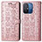 Custodia Portafoglio In Pelle Fantasia Modello Cover con Supporto S03D per Xiaomi Redmi 12C 4G Rosa