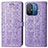 Custodia Portafoglio In Pelle Fantasia Modello Cover con Supporto S03D per Xiaomi Redmi 12C 4G Viola