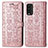 Custodia Portafoglio In Pelle Fantasia Modello Cover con Supporto S03D per Xiaomi Redmi 9 Power Rosa