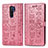 Custodia Portafoglio In Pelle Fantasia Modello Cover con Supporto S03D per Xiaomi Redmi 9 Prime India Rosa