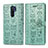 Custodia Portafoglio In Pelle Fantasia Modello Cover con Supporto S03D per Xiaomi Redmi 9 Prime India Verde