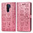 Custodia Portafoglio In Pelle Fantasia Modello Cover con Supporto S03D per Xiaomi Redmi 9 Rosa