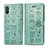 Custodia Portafoglio In Pelle Fantasia Modello Cover con Supporto S03D per Xiaomi Redmi 9A Verde