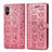 Custodia Portafoglio In Pelle Fantasia Modello Cover con Supporto S03D per Xiaomi Redmi 9i Rosa