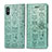 Custodia Portafoglio In Pelle Fantasia Modello Cover con Supporto S03D per Xiaomi Redmi 9i Verde