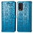 Custodia Portafoglio In Pelle Fantasia Modello Cover con Supporto S03D per Xiaomi Redmi 9T 4G Blu