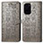 Custodia Portafoglio In Pelle Fantasia Modello Cover con Supporto S03D per Xiaomi Redmi K40 5G Grigio