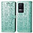 Custodia Portafoglio In Pelle Fantasia Modello Cover con Supporto S03D per Xiaomi Redmi K50 5G Verde