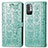 Custodia Portafoglio In Pelle Fantasia Modello Cover con Supporto S03D per Xiaomi Redmi Note 10 5G Verde