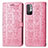 Custodia Portafoglio In Pelle Fantasia Modello Cover con Supporto S03D per Xiaomi Redmi Note 10 JE 5G Rosa