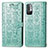 Custodia Portafoglio In Pelle Fantasia Modello Cover con Supporto S03D per Xiaomi Redmi Note 10T 5G Verde