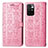 Custodia Portafoglio In Pelle Fantasia Modello Cover con Supporto S03D per Xiaomi Redmi Note 11 4G (2021) Rosa