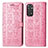 Custodia Portafoglio In Pelle Fantasia Modello Cover con Supporto S03D per Xiaomi Redmi Note 11 4G (2022) Rosa