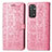 Custodia Portafoglio In Pelle Fantasia Modello Cover con Supporto S03D per Xiaomi Redmi Note 11 Pro 4G Rosa