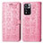 Custodia Portafoglio In Pelle Fantasia Modello Cover con Supporto S03D per Xiaomi Redmi Note 11 Pro+ Plus 5G Rosa