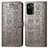 Custodia Portafoglio In Pelle Fantasia Modello Cover con Supporto S03D per Xiaomi Redmi Note 11 SE India 4G Grigio