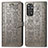 Custodia Portafoglio In Pelle Fantasia Modello Cover con Supporto S03D per Xiaomi Redmi Note 11S 4G Grigio