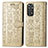 Custodia Portafoglio In Pelle Fantasia Modello Cover con Supporto S03D per Xiaomi Redmi Note 11S 4G Oro