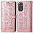 Custodia Portafoglio In Pelle Fantasia Modello Cover con Supporto S03D per Xiaomi Redmi Note 11S 4G Oro Rosa