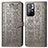 Custodia Portafoglio In Pelle Fantasia Modello Cover con Supporto S03D per Xiaomi Redmi Note 11S 5G Grigio