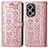 Custodia Portafoglio In Pelle Fantasia Modello Cover con Supporto S03D per Xiaomi Redmi Note 12 Turbo 5G Oro Rosa