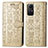 Custodia Portafoglio In Pelle Fantasia Modello Cover con Supporto S03D per Xiaomi Redmi Note 12S Oro