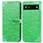 Custodia Portafoglio In Pelle Fantasia Modello Cover con Supporto S04D per Google Pixel 6a 5G Verde