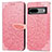 Custodia Portafoglio In Pelle Fantasia Modello Cover con Supporto S04D per Google Pixel 7 5G Oro Rosa