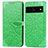 Custodia Portafoglio In Pelle Fantasia Modello Cover con Supporto S04D per Google Pixel 7a 5G Verde