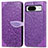 Custodia Portafoglio In Pelle Fantasia Modello Cover con Supporto S04D per Google Pixel 8 5G Viola