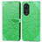 Custodia Portafoglio In Pelle Fantasia Modello Cover con Supporto S04D per Huawei Honor 50 5G Verde