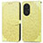 Custodia Portafoglio In Pelle Fantasia Modello Cover con Supporto S04D per Huawei Honor 50 SE 5G Giallo