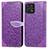 Custodia Portafoglio In Pelle Fantasia Modello Cover con Supporto S04D per Huawei Honor X30i Viola