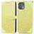 Custodia Portafoglio In Pelle Fantasia Modello Cover con Supporto S04D per Motorola Moto Edge 20 Lite 5G Giallo