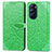 Custodia Portafoglio In Pelle Fantasia Modello Cover con Supporto S04D per Motorola Moto Edge 30 Pro 5G Verde