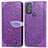 Custodia Portafoglio In Pelle Fantasia Modello Cover con Supporto S04D per Motorola Moto G Play Gen 2