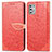 Custodia Portafoglio In Pelle Fantasia Modello Cover con Supporto S04D per Motorola Moto G Stylus (2021) Rosso