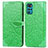 Custodia Portafoglio In Pelle Fantasia Modello Cover con Supporto S04D per Motorola Moto G22 Verde