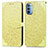 Custodia Portafoglio In Pelle Fantasia Modello Cover con Supporto S04D per Motorola Moto G31 Giallo