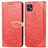 Custodia Portafoglio In Pelle Fantasia Modello Cover con Supporto S04D per Motorola Moto G50 5G Rosso