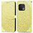 Custodia Portafoglio In Pelle Fantasia Modello Cover con Supporto S04D per OnePlus 10 Pro 5G Giallo