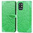 Custodia Portafoglio In Pelle Fantasia Modello Cover con Supporto S04D per OnePlus 9R 5G Verde