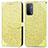 Custodia Portafoglio In Pelle Fantasia Modello Cover con Supporto S04D per OnePlus Nord N200 5G Giallo