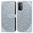 Custodia Portafoglio In Pelle Fantasia Modello Cover con Supporto S04D per OnePlus Nord N200 5G Grigio