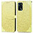 Custodia Portafoglio In Pelle Fantasia Modello Cover con Supporto S04D per Oppo A16 Giallo