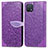 Custodia Portafoglio In Pelle Fantasia Modello Cover con Supporto S04D per Oppo A16e Viola