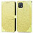 Custodia Portafoglio In Pelle Fantasia Modello Cover con Supporto S04D per Oppo A16K Giallo