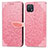 Custodia Portafoglio In Pelle Fantasia Modello Cover con Supporto S04D per Oppo A16K Oro Rosa