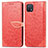 Custodia Portafoglio In Pelle Fantasia Modello Cover con Supporto S04D per Oppo A16K Rosso